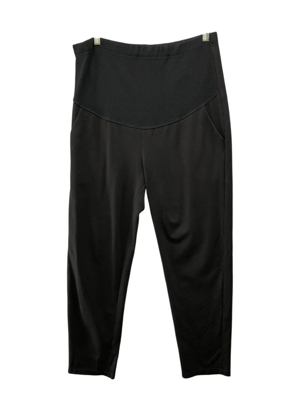 Alina Mae Belly To‎ Baby Maternity Dress Pants Womens L Black Adjustable Waist